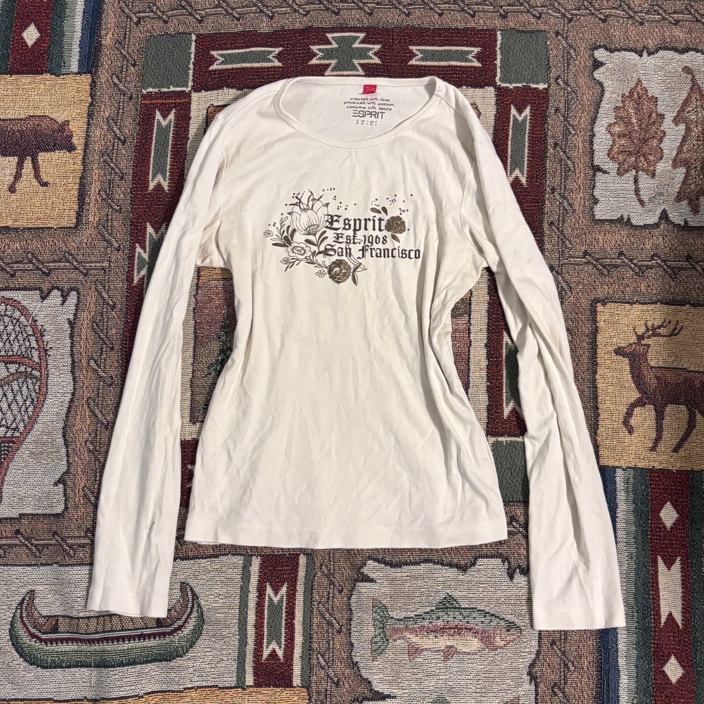 Esprit Cream Graphic Tee